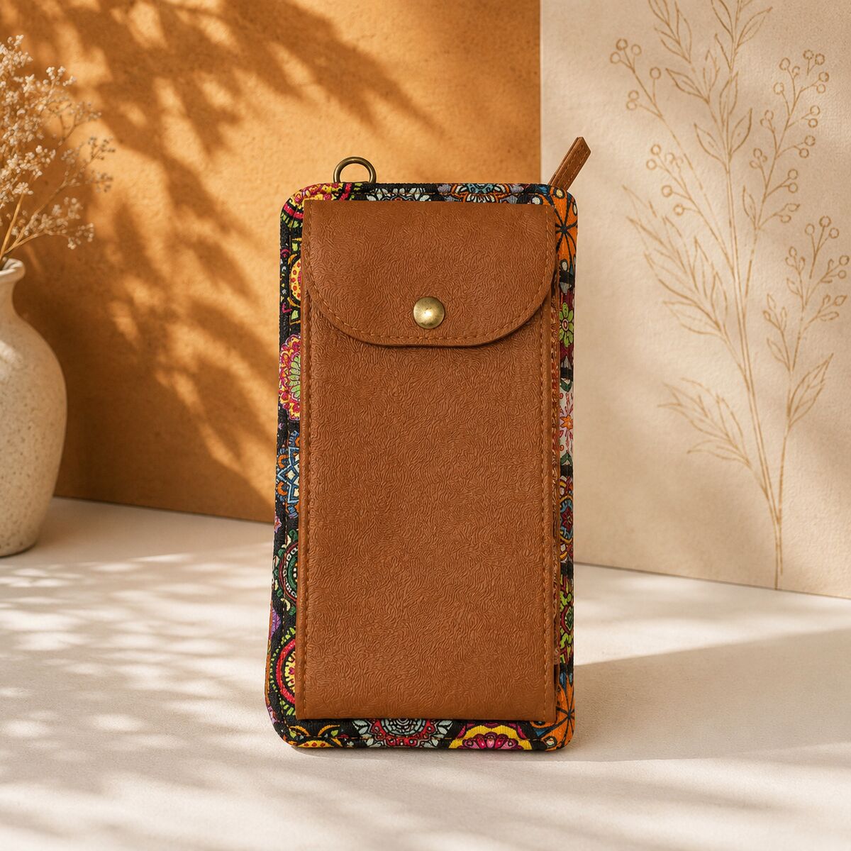 CNT-6008 Taba Mandala Desenli Goblen Telefon Çantası | Eos Kolektif - EOS Kolektif