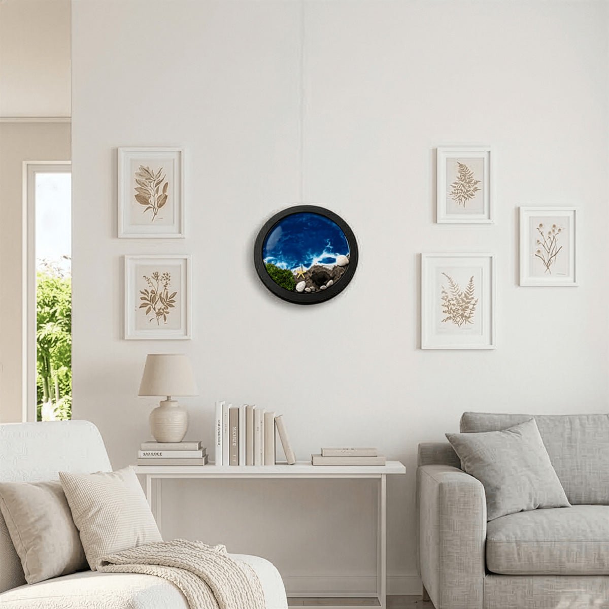 Dek - 2140 Ocean Serisi: Fok ve Deniz Temalı 3D Reçine Pano (20x20 cm) - EOS Kolektif